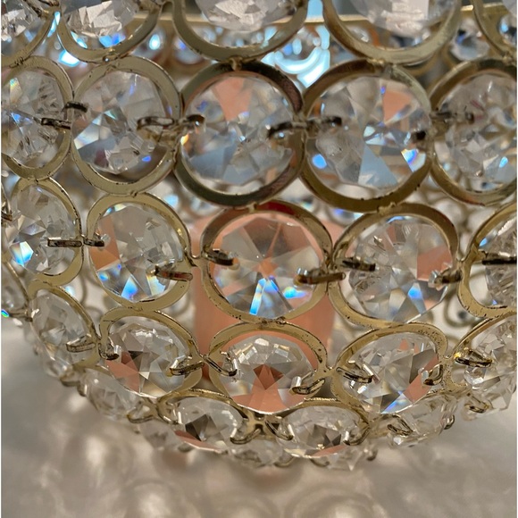 Large Round Faux Crystal Votive Holder - Picture 5 of 8